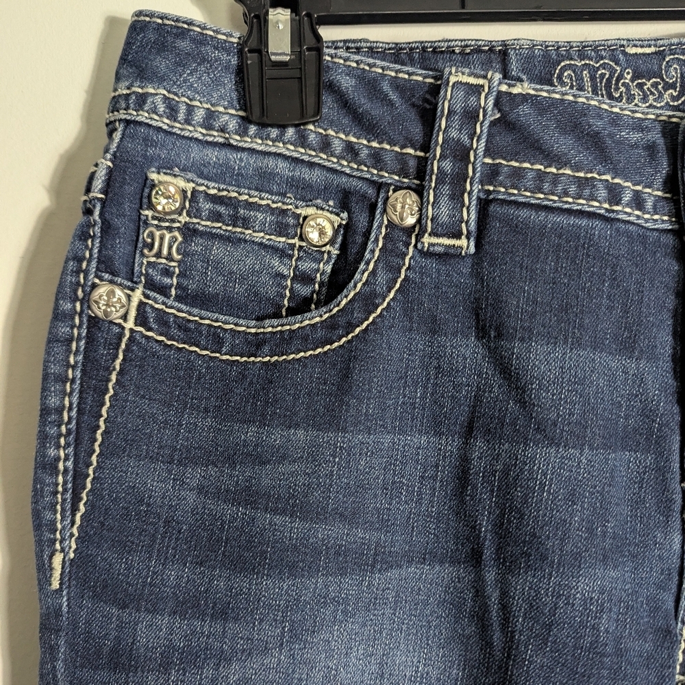 Miss Me Women's Bling Y2K Signature Straight Jeans Size 29 - Picture 5 of 9